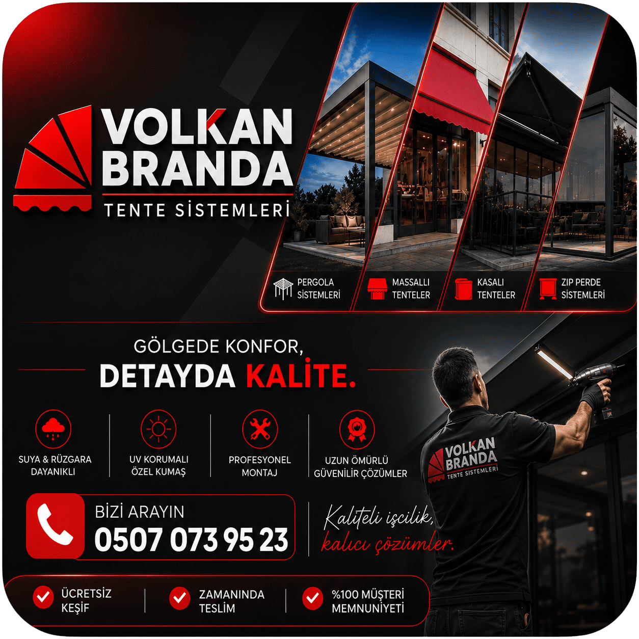 Volkan Branda | Tente, Çadır ve Gölgelendirme Sistemleri